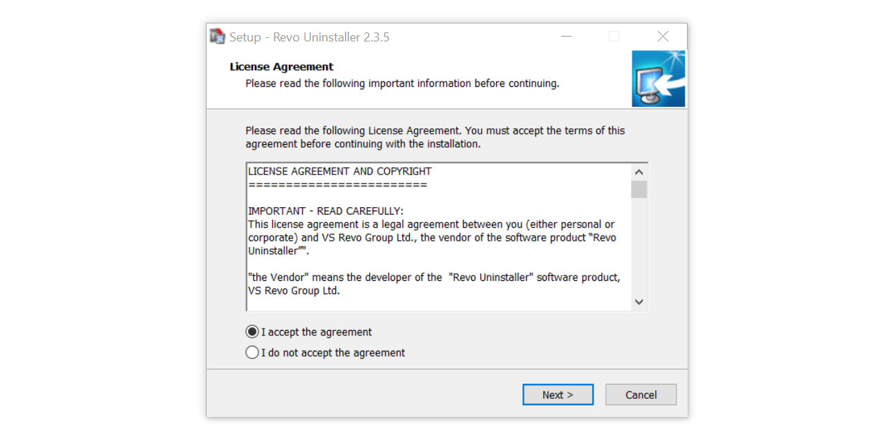 Revo Uninstaller Setup Image of Revo Uninstaller Setup