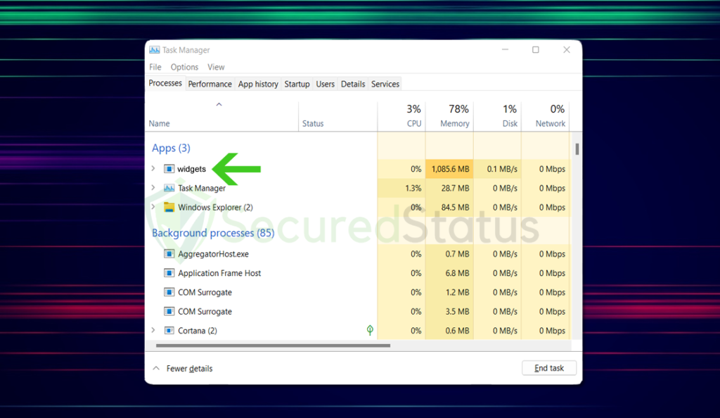 How to Fix Infected Widgets.exe - SecuredStatus